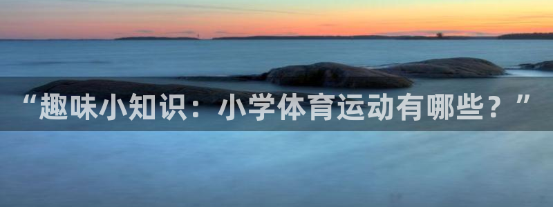 球王会体育：“趣味小知识：小学体育运动有哪些？”